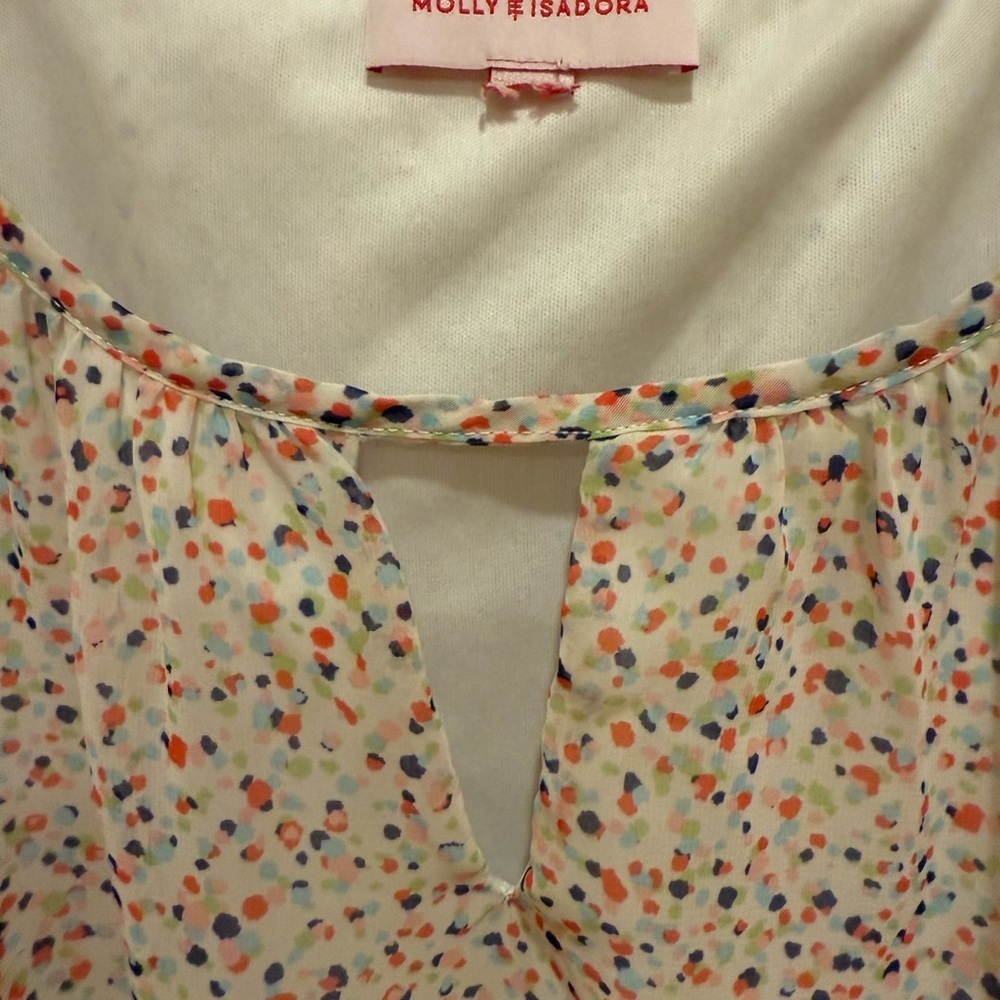 Molly & Isadora Brand Women's colorful Top, Sheer, Size 2XL - Picture 5 of 10